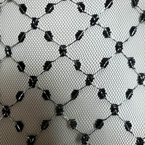 Nasty Gal NWT black mesh metallic bodysuit size 0 - Picture 6 of 13